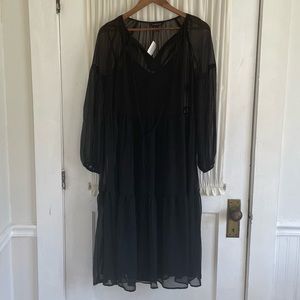 Black Tiered Banana Republic Dress